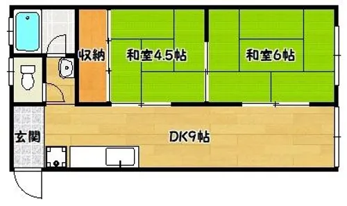風見鶏第一フラワー館【2階】の間取り