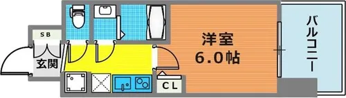 ソルテラス神戸ハーバーランドARCO【605号室】の間取り