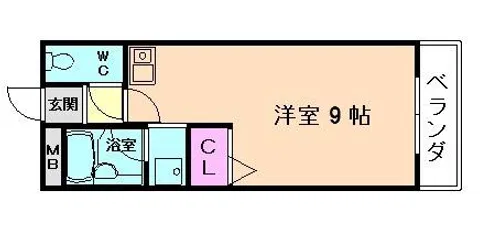 パルハイツ加茂【201号室】の間取り