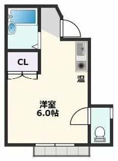 千里山西コーポ【3階】の間取り