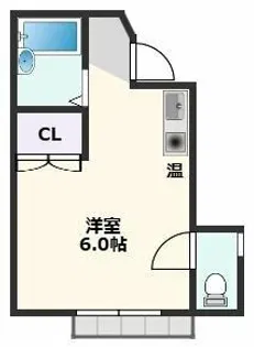 千里山西コーポ【3階】の間取り
