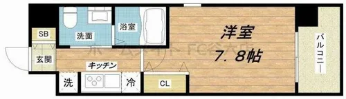 W-STYLE北浜【4階】の間取り