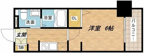 エステムプラザ大手前エヴァース【4階】の間取り