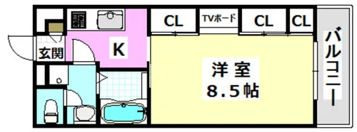 リブリ・グレンヌ【205号室】の間取り