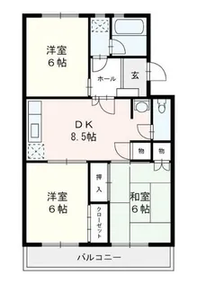 かみわたりビル【402号室】の間取り