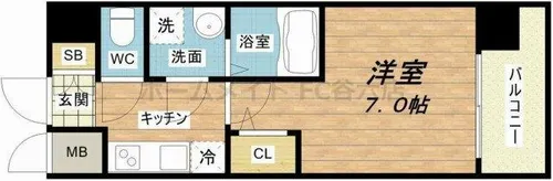 S-RESIDENCE新大阪Ridente【8階】の間取り