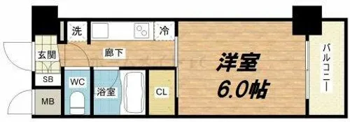 ル・パルトネール天王寺真田山【6階】の間取り