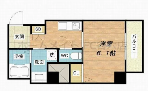 エスカーサ心斎橋EAST【7階】の間取り