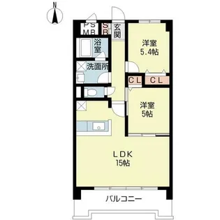 アウローラ姪浜【0702号室】の間取り