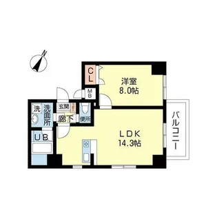 リビエール原【0401号室】の間取り