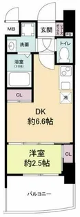 セレニテ阿波座ミラク【8階】の間取り