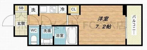 プレサンス北浜レガーロ【9階】の間取り