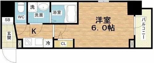 エスリードレジデンス大阪本町【7階】の間取り