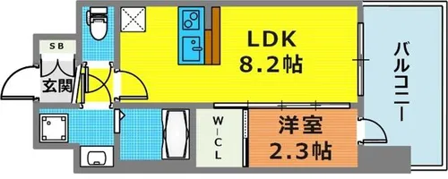 ソルテラスKOBEハーバーランドARCO【1503号室】の間取り