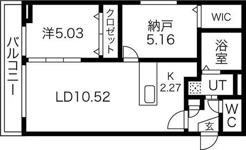シャトーライフ山鼻1【2階】の間取り
