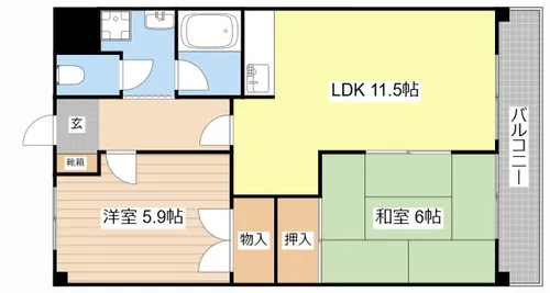 サンシティ北町屋【301号室】の間取り