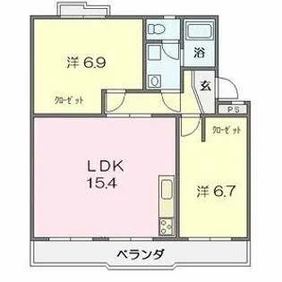 第2三宅ビル【101号室】の間取り