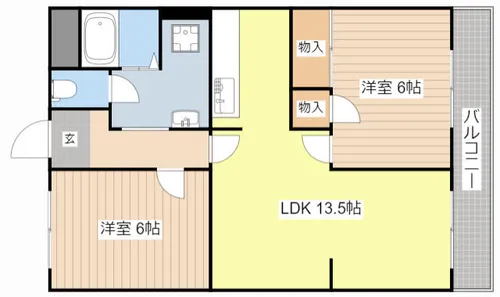 レジデンス栗東【204号室】の間取り