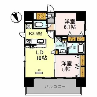 プレサンス四天王寺【1002号室】の間取り