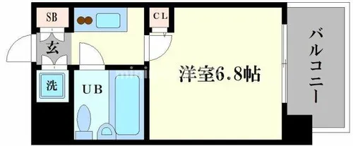 CLASS HILLS難波南【803号室】の間取り