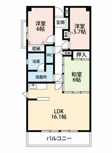 ファミール刈谷【9階】の間取り