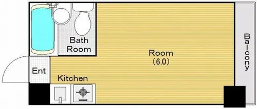 レアレア京橋18番館【2階】の間取り
