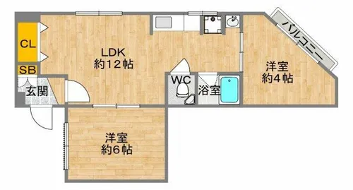 大阪府大阪市住吉区苅田8丁目【マンション】の間取り