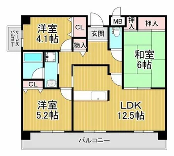 ハイムツァーンラート【101号室】の間取り