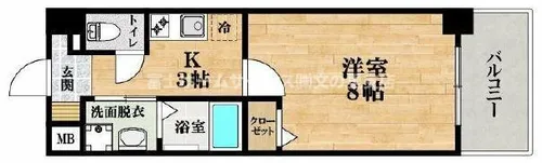 ふぁみーゆ文の里【203号室】の間取り