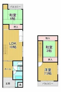 大阪府大阪市生野区田島5丁目【一戸建】の間取り