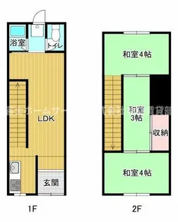 大阪府大阪市住之江区御崎4丁目【テラスハウス】の間取り