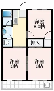 北野田マンション巽B棟【5階】の間取り