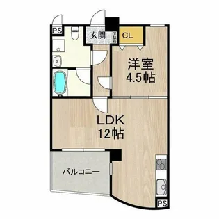 フェルザ今宮戎【7階】の間取り