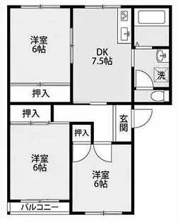 グレース矢作【1階】の間取り