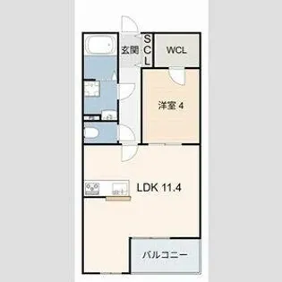 SUCCESS ONE【204号室】の間取り