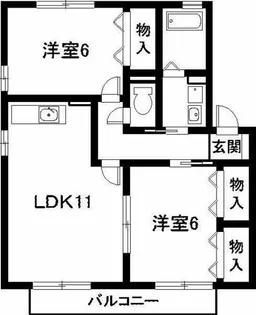 セジュール八幡【2階】の間取り