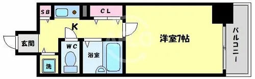 プレサンス中之島公園南【12階】の間取り