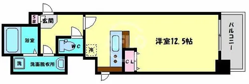 アスヴェル大阪城WESTⅡ【10階】の間取り