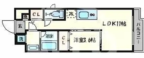 ポローニア立花通り【9階】の間取り