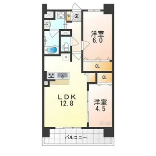 フェリスシエロ堺【6階】の間取り