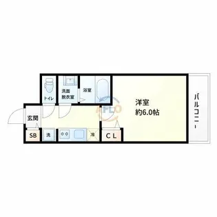 アドバンス大阪ビヤン【9階】の間取り