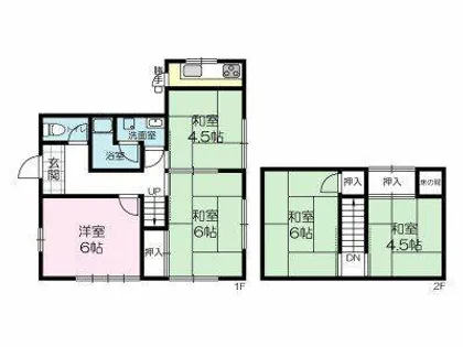 兵庫県たつの市龍野町島田【一戸建】の間取り