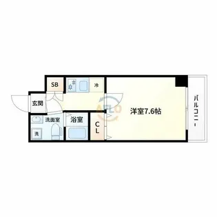 SERENiTE江坂四番館【6階】の間取り