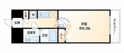 アーデン新大阪【8階】の間取り