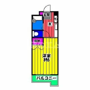 サニーピア竹下【405号室】の間取り