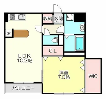 Gradito東石切【2階】の間取り