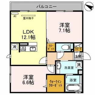 リヴェールメゾン【3階】の間取り
