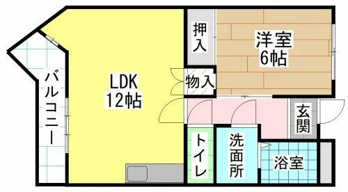 福岡県北九州市小倉北区片野新町1丁目【マンション】の間取り