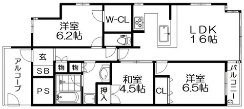 レピア枚方【2階】の間取り