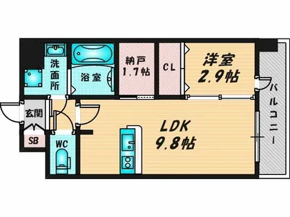 ESTONE HIGASHIOSAKA Ⅱ【7階】の間取り
